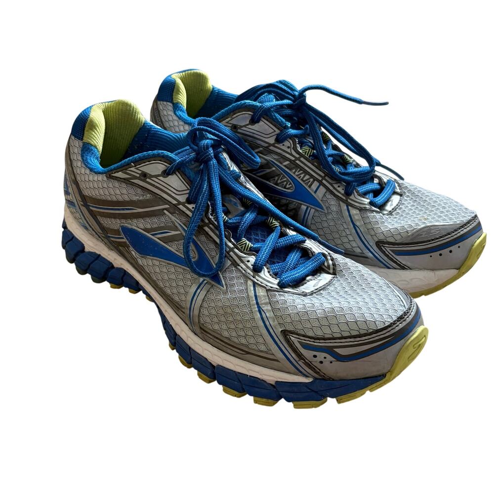 Brooks GTS Adrenaline 15 Women’s Silver Blue Running Athletic Shoes Size 9.5 B
